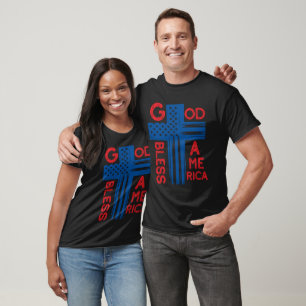 Gott segne Amerika, Patriotisch Christlich T-Shirt