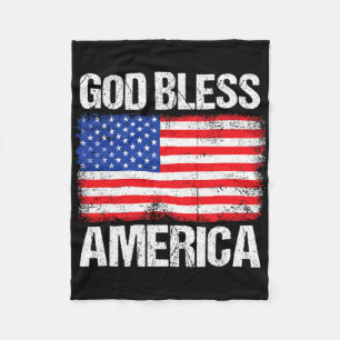 Gott segne Amerika Patriotisch Frohes 4. Juli für Fleecedecke