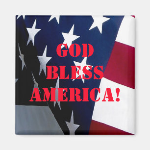 "Gott segne Amerika" "patriotische Gabe" Magnet