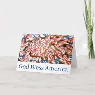 Gott segne Amerika Patriotische Grußkarte Leere Karte