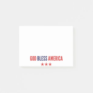 Gott segne Amerika Post-it Klebezettel