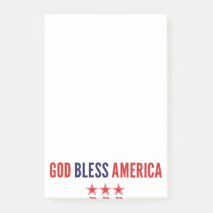 Gott segne Amerika Post-it Klebezettel