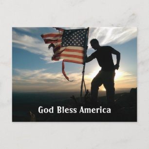Gott segne Amerika Postkarte