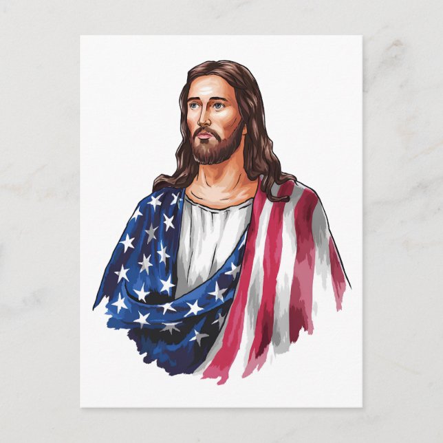 Gott segne Amerika Postkarte (Vorderseite)