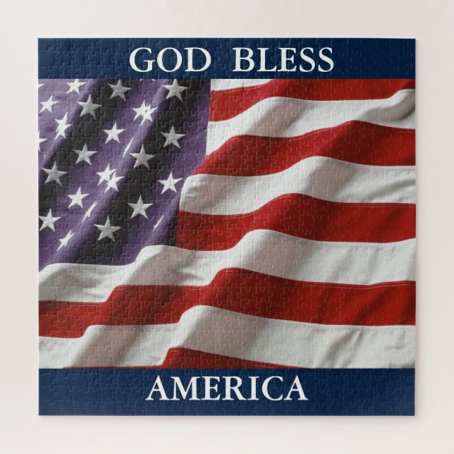 Gott segne Amerika Puzzle (Vertikal)
