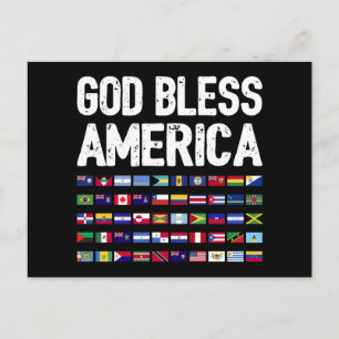 Gott segne Amerika - Stolz aller lateinamerikanisc Postkarte