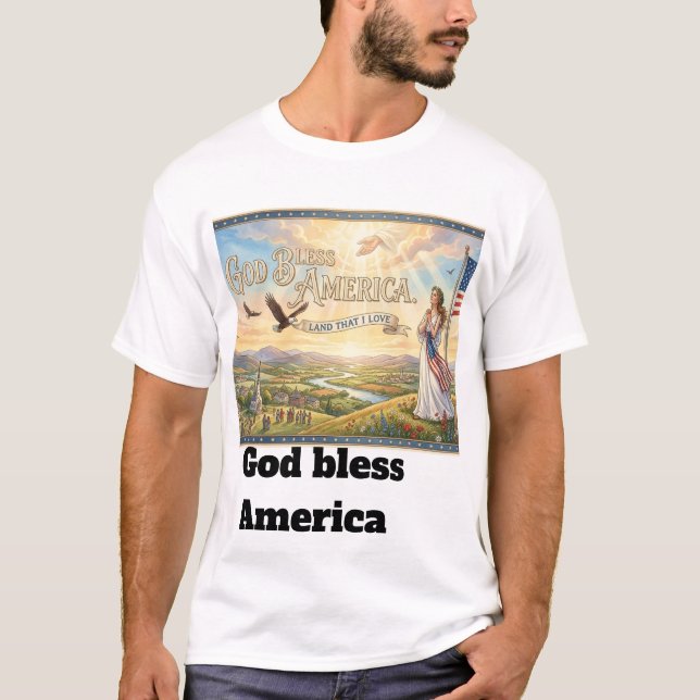 Gott segne Amerika  T-Shirt (Vorderseite)