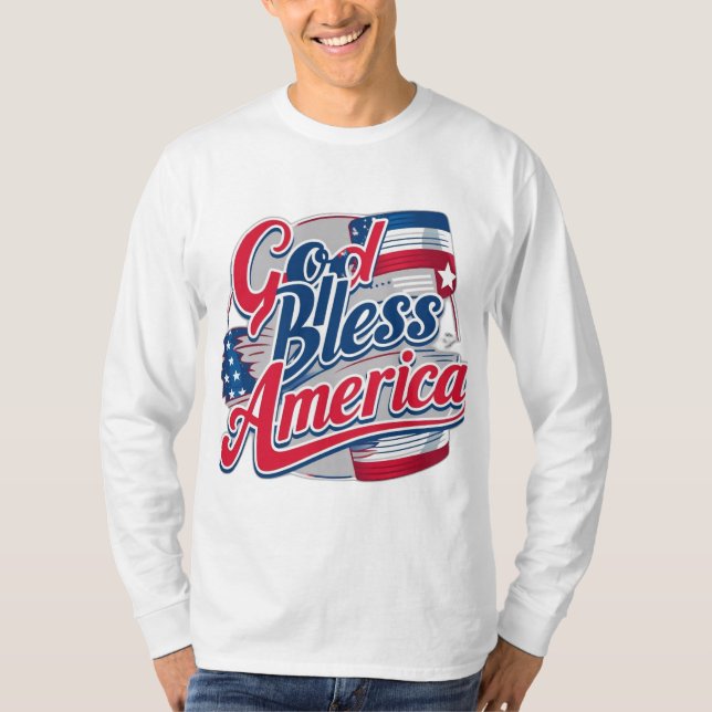 Gott segne Amerika T-Shirt (Vorderseite)