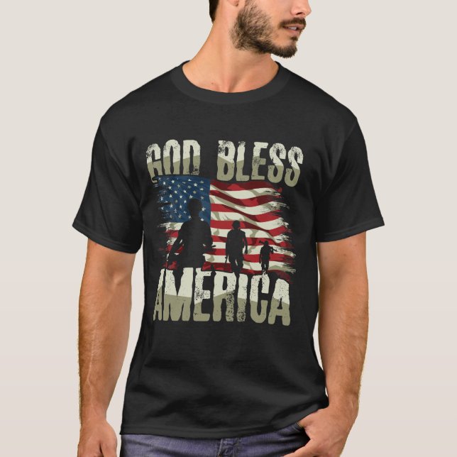 Gott segne Amerika T-Shirt (Vorderseite)