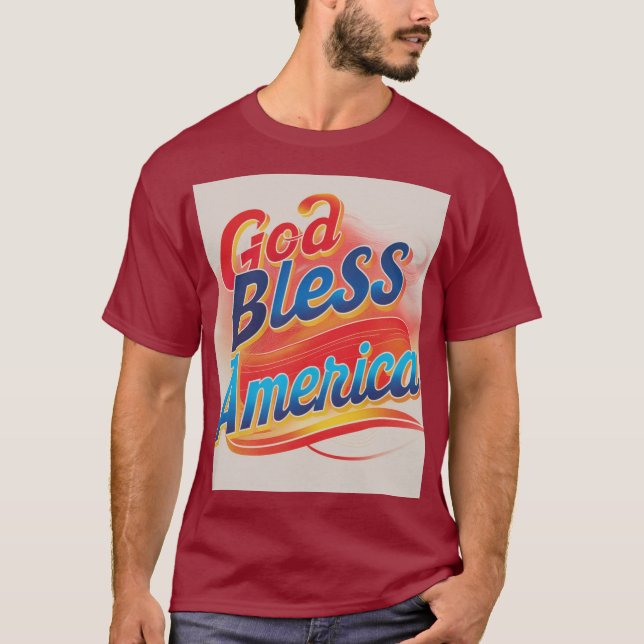 Gott segne Amerika T-Shirt (Vorderseite)
