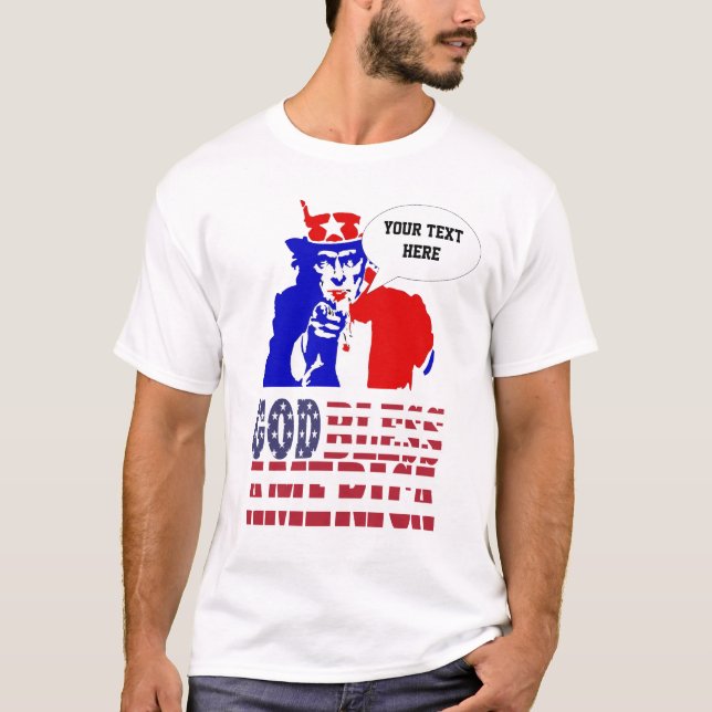 Gott segne Amerika T-Shirt (Vorderseite)