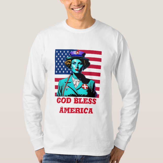Gott segne Amerika T-Shirt (Vorderseite)