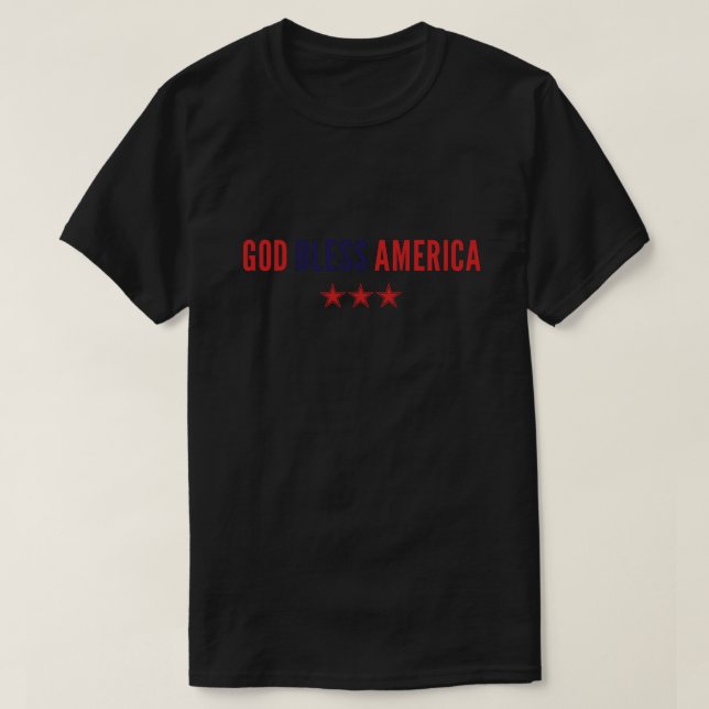 Gott segne Amerika T-Shirt (Design vorne)