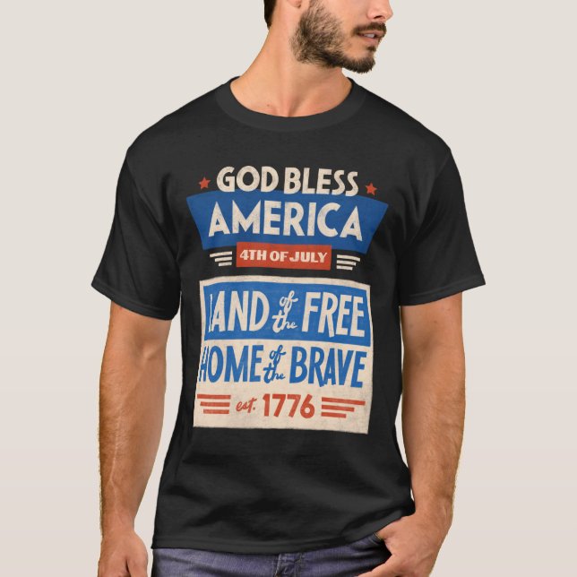 Gott segne Amerika T - Shirt (Vorderseite)