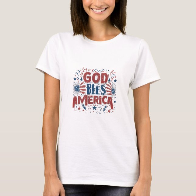 Gott segne Amerika T-Shirt (Vorderseite)