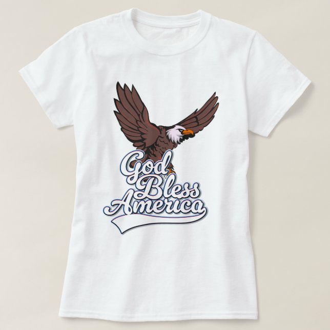 Gott segne Amerika T-Shirt (Design vorne)