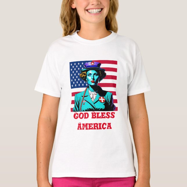 Gott segne Amerika T-Shirt (Vorderseite)