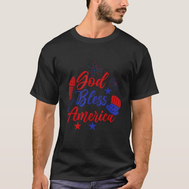 Gott segne Amerika T-Shirt (Vorderseite)