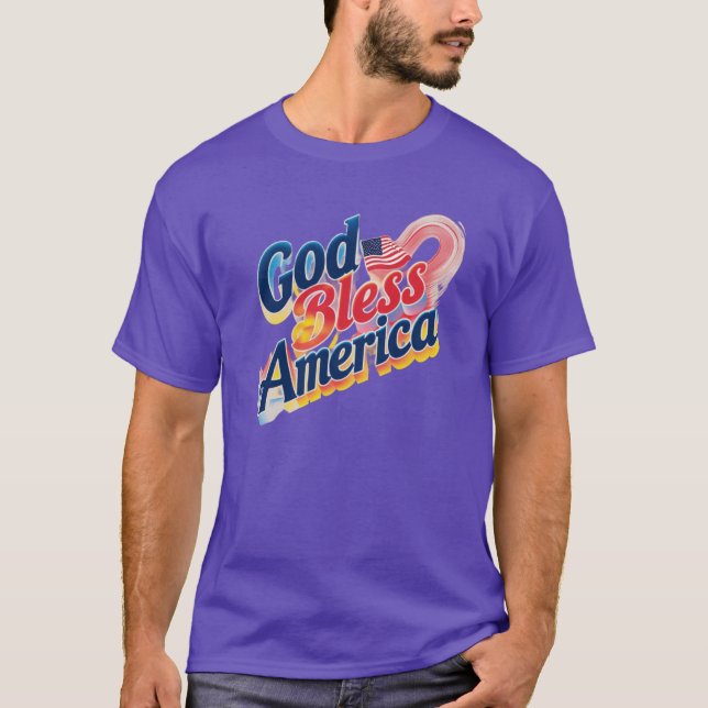 Gott segne Amerika T-Shirt (Vorderseite)