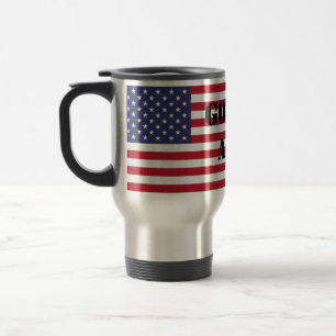 Gott segne Amerika U.S.A Flag Patriotic Reisebecher