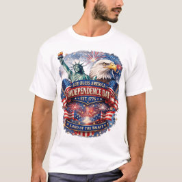 Gott segne Amerika Unabhängigkeitstag-Shirt T-Shirt