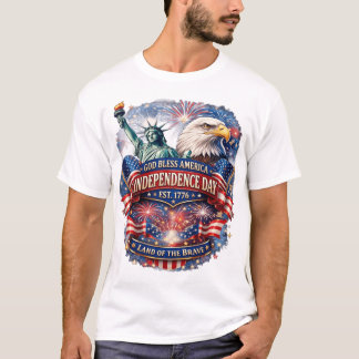 Gott segne Amerika Unabhängigkeitstag-Shirt T-Shirt