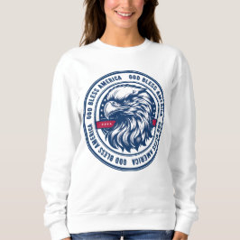 Gott segne Amerika, USA-Adler im Kreis Sweatshirt
