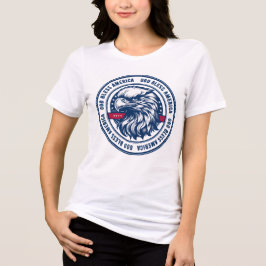 Gott segne Amerika, USA-Adler im Kreis Tri-Blend Shirt