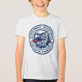 Gott segne Amerika, USA-Adler im Kreis Tri-Blend Shirt