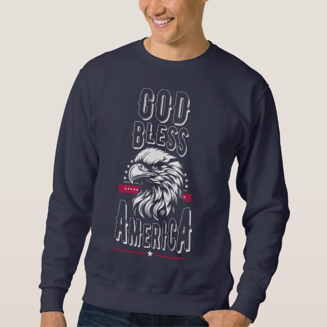 Gott segne Amerika, USA Adler Sweatshirt (Vorderseite)