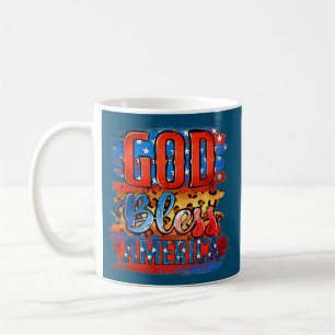 Gott segne Amerika USA-Flagge 4. Juli  Kaffeetasse
