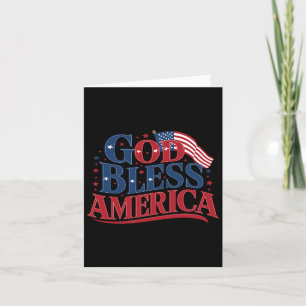 Gott segne Amerika USA Flagge 4. Juli Patriotische Karte