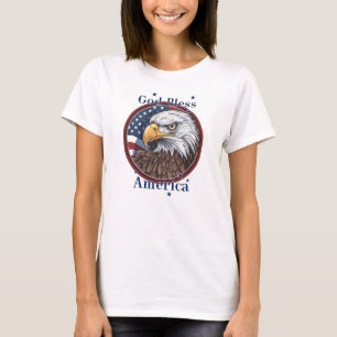 Gott segne Amerika USA-Flagge T-Shirt