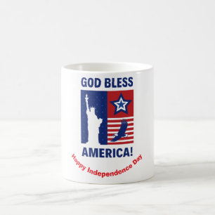 "Gott segne Amerika" Vaterländische Symbole Kaffeetasse