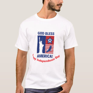 "Gott segne Amerika" Vaterländische Symbole T-Shirt