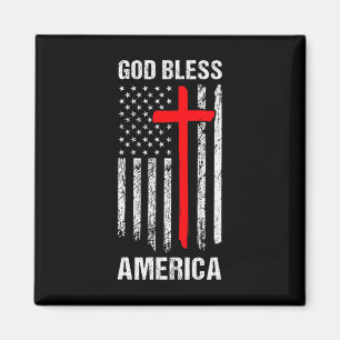 Gott segne Amerika, vierter Juli, christlicher Pat Magnet