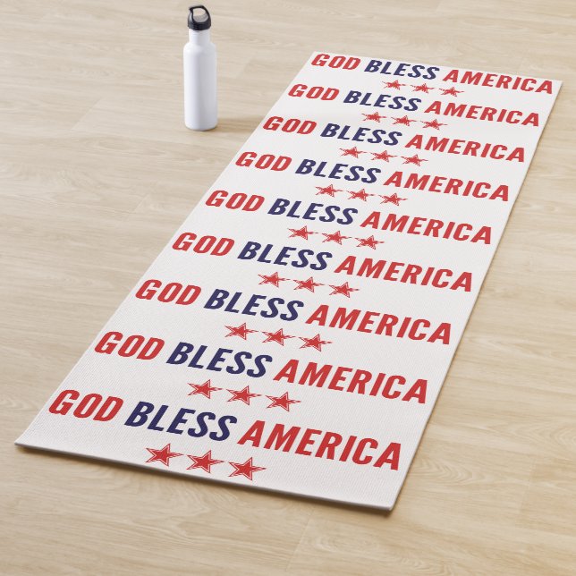 Gott segne Amerika Yogamatte (Beispiel)