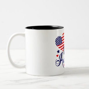 Gott segne Amerika Zweifarbige Tasse