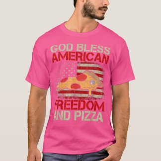 Gott segne Amerikanische Freiheit und Pizza - 4. J T-Shirt