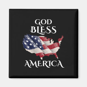 Gott segne Amerikanische Unabhängigkeitstag USA Gi Magnet