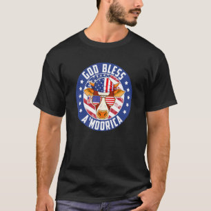 Gott segne A'moorica Mädchen und Jungen Kuh mit So T-Shirt