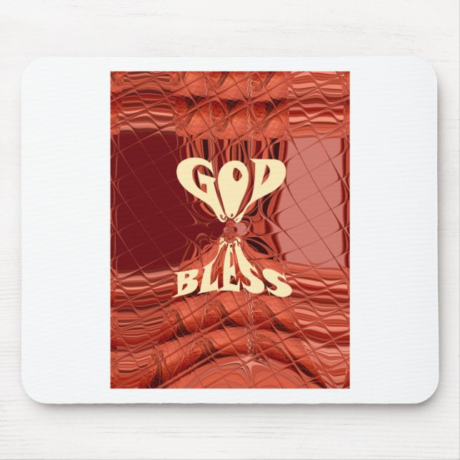 Gott segne Art Print Mousepad (Vorne)