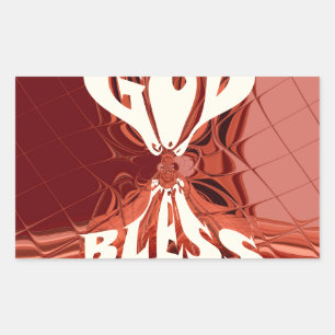 Gott segne Art Print Rechteckiger Aufkleber