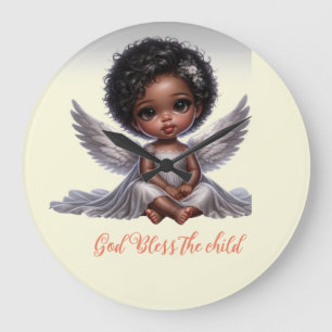 Gott segne das Kind an der Wall Clock Große Wanduhr