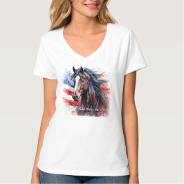 Gott segne das Patriotische Pferd der USA T-Shirt