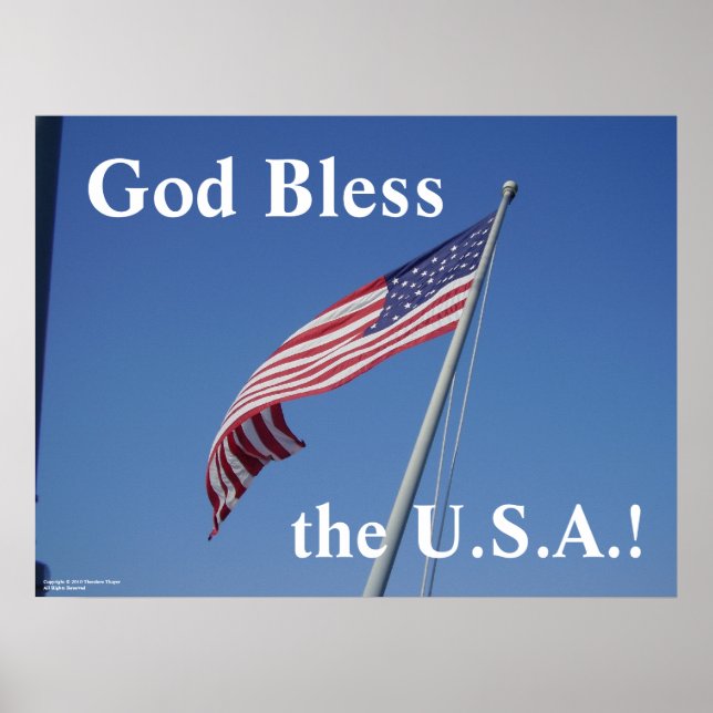 Gott segne das Poster der USA! (Vorne)