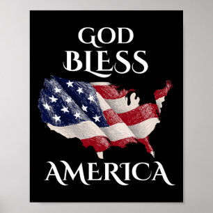 Gott segne den amerikanischen Unabhängigkeitstag U Poster