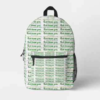 Gott segne dich Irischer Segen Bedruckter Rucksack