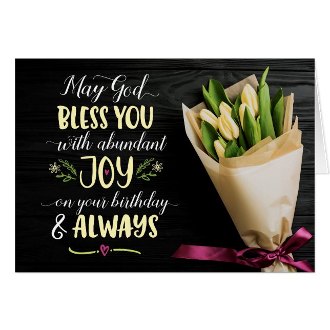 Gott segne dich mit Freude an deinem Geburtstag (Vorderseite (Horizontal))