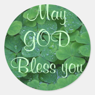 Gott segne dich runder aufkleber